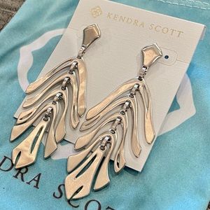 Kendra Scott Luca silver statement earrings
